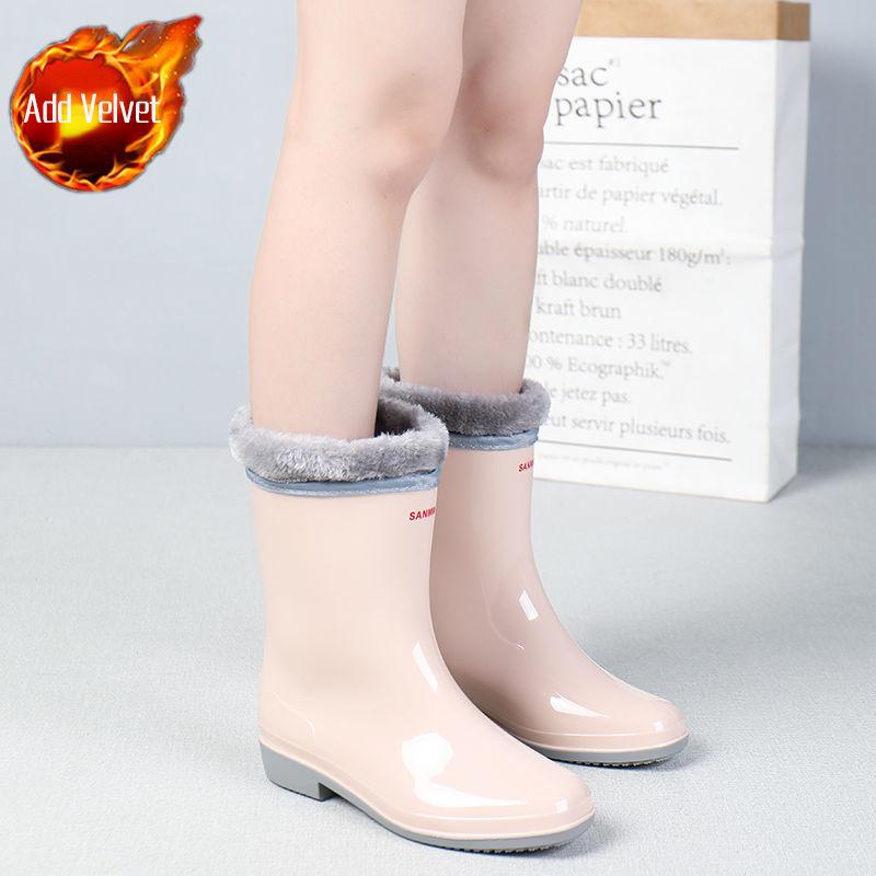 2025 New Women's Waterproof Ankle Boots All-Season Wear-Resistant Non-Slip Rain Boots for Outdoor Premium Quality Hot Sale