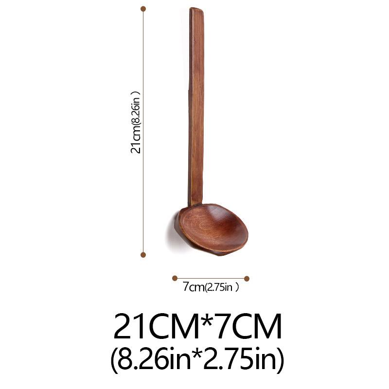 Long Handled Soup Spoon Bamboo Wooden Lamian Noodle Strainer for Hot Pot Cooking Kitchen Slotted Ladle Home Utensil Accessory