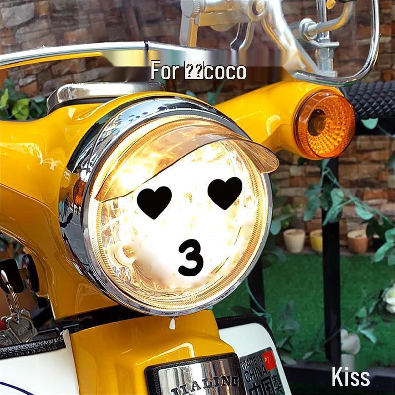 Smiley Face Headlight Sticker for Jialing, Coco, Young Beast, Vespa, Django Electric Motorcycles