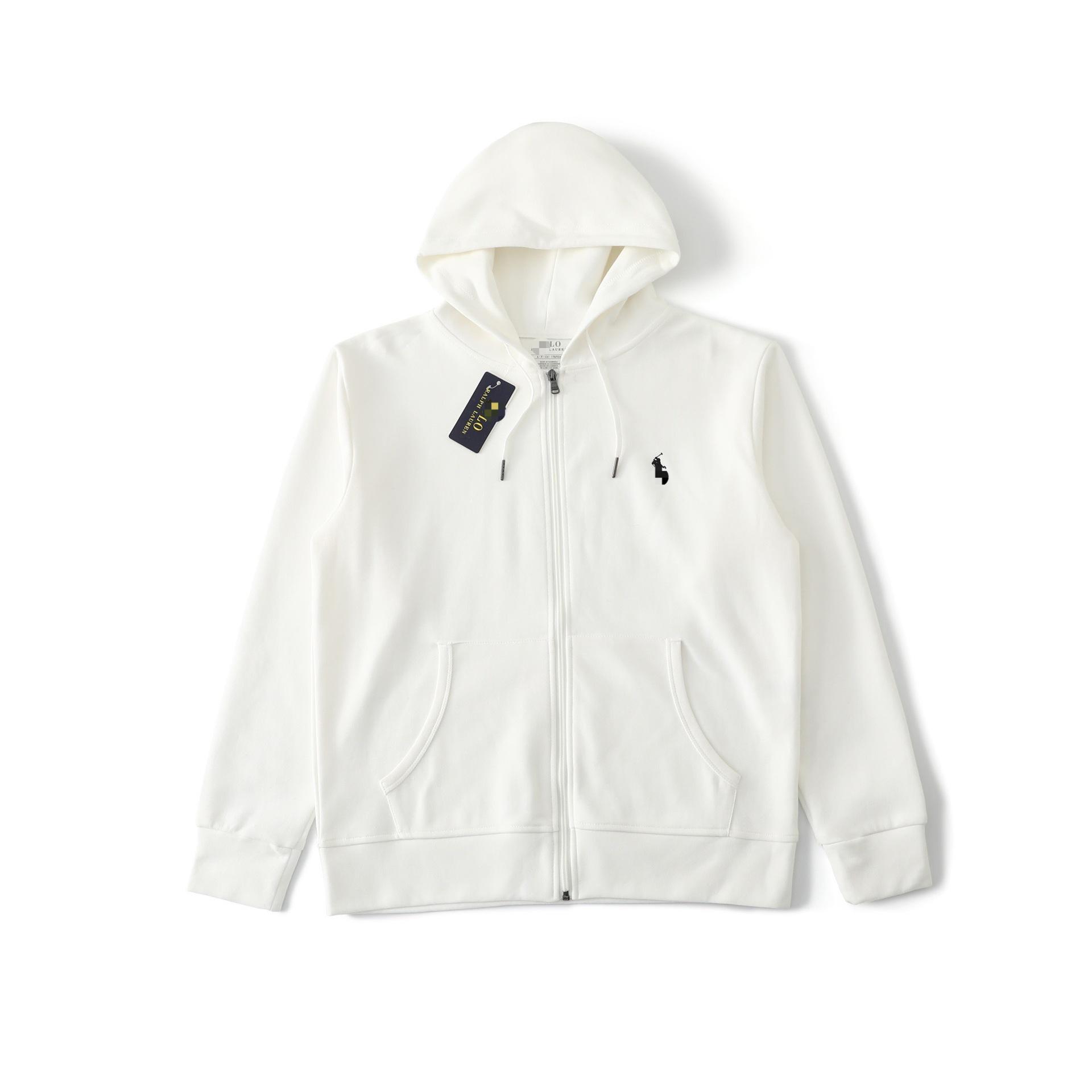 Value Vault Heren Business RL Ralph LF Geborduurd Pony Logo Zip-Up Hoodie Sweatshirt Veelzijdige Bovenkleding M