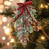 Christmas Teardrop Swag Front Door Wreath Farmhouse Xmas Garland Artificial for Wall Home