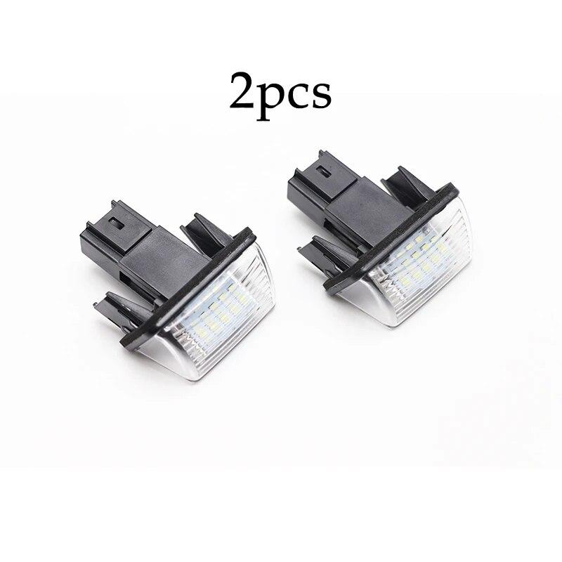 12V LED Number License Plate Light Lamps White Led CANBUS No Error For Peugeot 206 207 307 308 407 5008 Partner Citroen C3 C4 C5