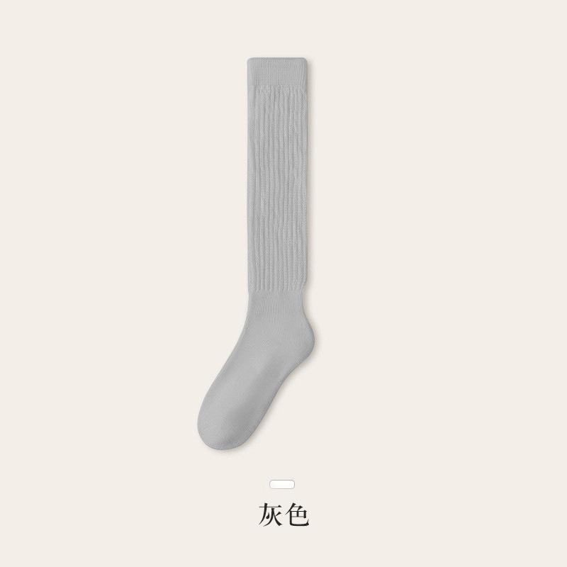 

New JK Stacked Socks for Women – Warm Half-Wool Thigh-High Calf-Length Athletic Socks, Japanese Lolita Style One Size