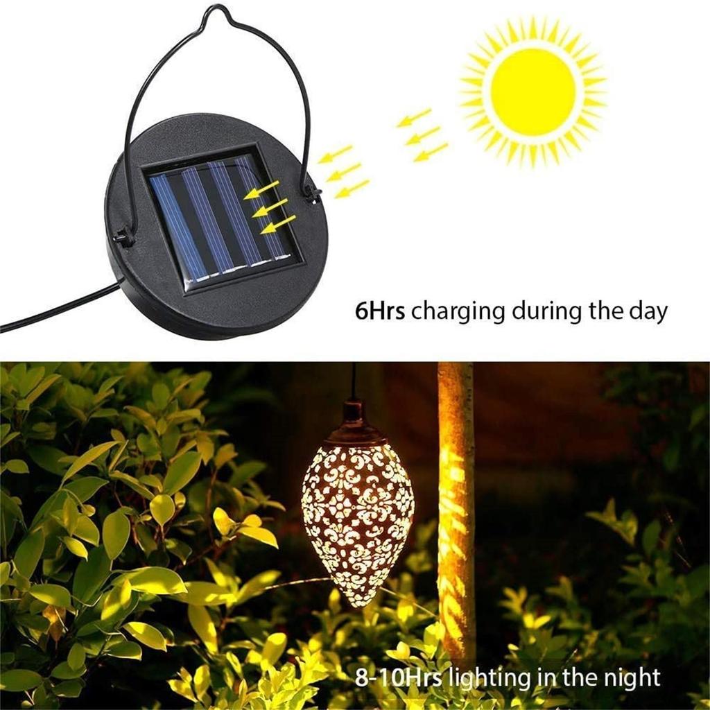 Solar Outdoor Chandeliers Garden Lights Waterproof Metal Decorative Lights Sidewalk Decorative Pile  Light