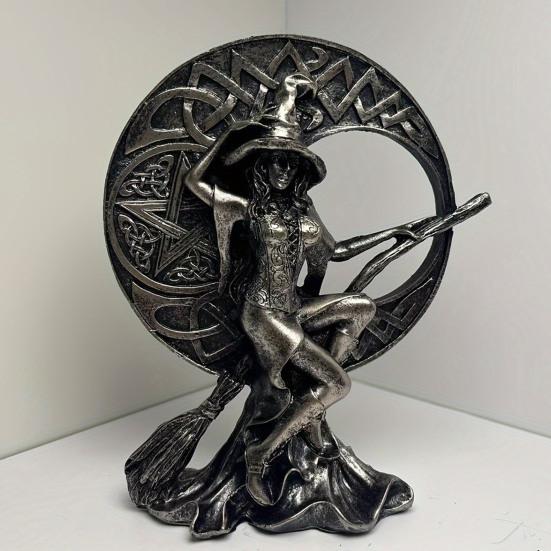 Sexy Witch Figurine Gothic Witch Ornament Desktop Decorative Witch Sculpture