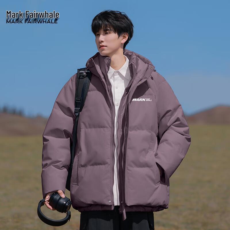 Mark Fairwhale Men's Faux Two-Piece Hooded Padded Jacket