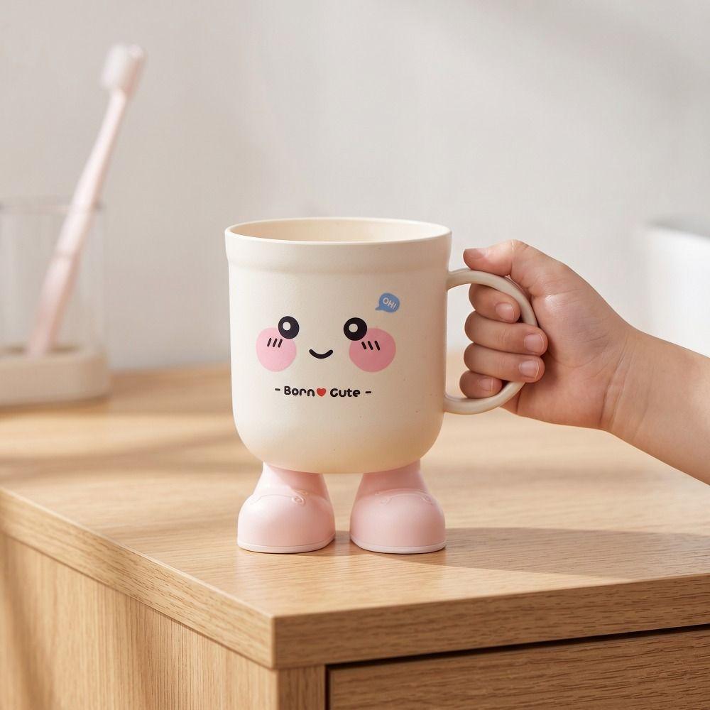 Lovely Couple Toothbrush Cup PP Tooth Brushing Cup Student Mouthwash Cup  Home