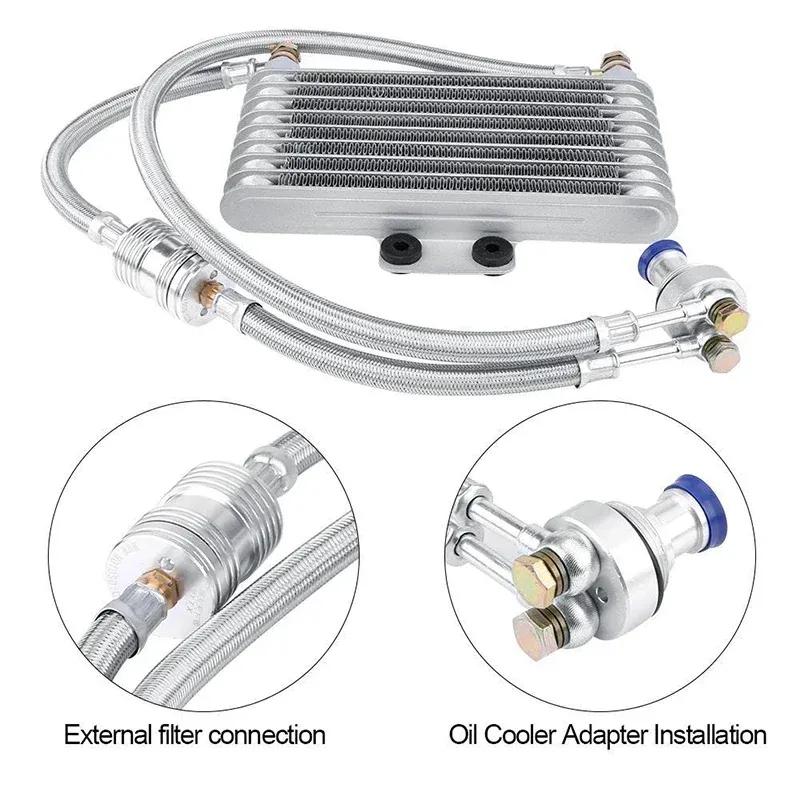 Motorcycle Oil Cooler Radiator Set Motorcycle Engine Oil Cooling Radiator System Kit Fit for CB CG Engine 100CC-250CC Dirt Bike