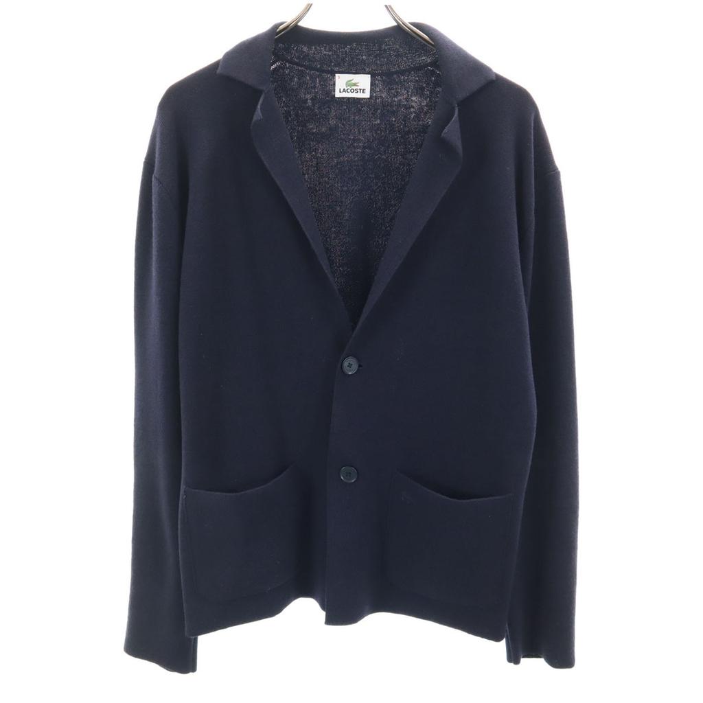 Lacoste Long Sleeve Knit Cardigan 3 Navy Men's Used