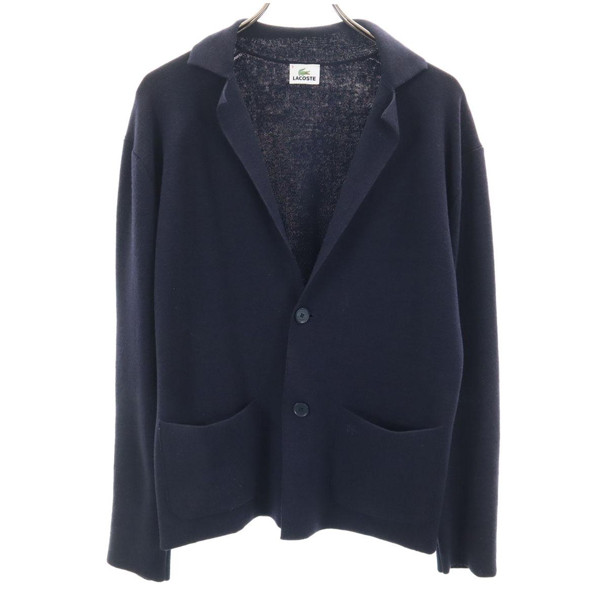 

LACOSTE Long sleeve knit cardigan 3 Navy Men s Used