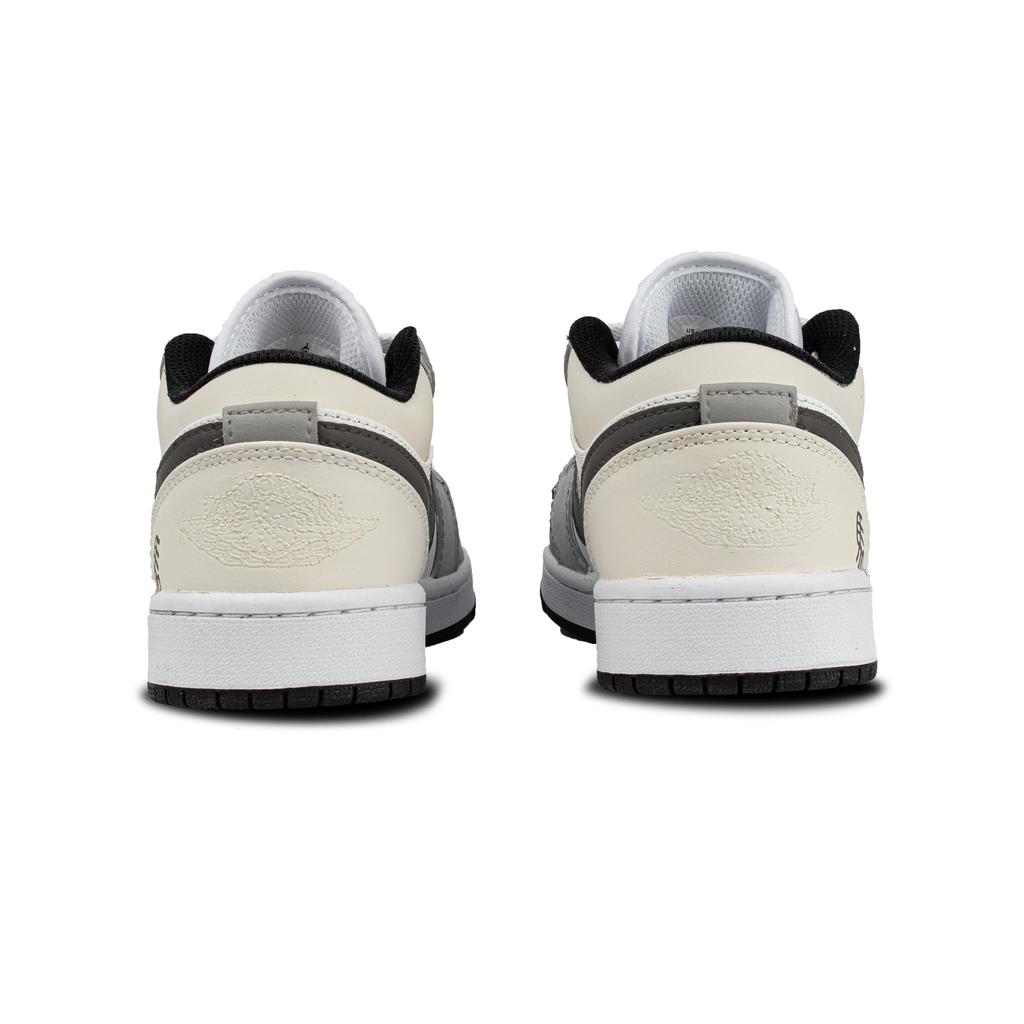 Jordan Air Jordan 1 Cow Leather Abrasion Resistant Low top Skateboard Shoes Unisex Gray 553558-165(team1954-)