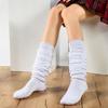 A Pair Loose Winter Leg Warmer Stylish Japanese JK Accessories Comfort Women Slouch Socks  for Girl