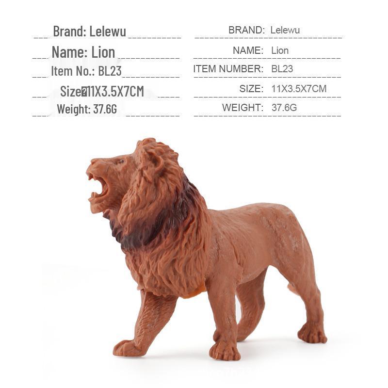 12-Piece Wild Animal Figurine Set: Hippo, Lion, Zebra, Rhino