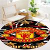 Manchester United F Custom Name Round Area Rug,Carpet Rug for Living Room Bedroom Sofa Playroom Decor,Non-slip Floor Mat