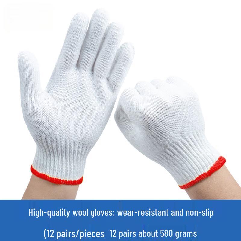 HC Cotton Work Gloves, 50 Pairs Pack