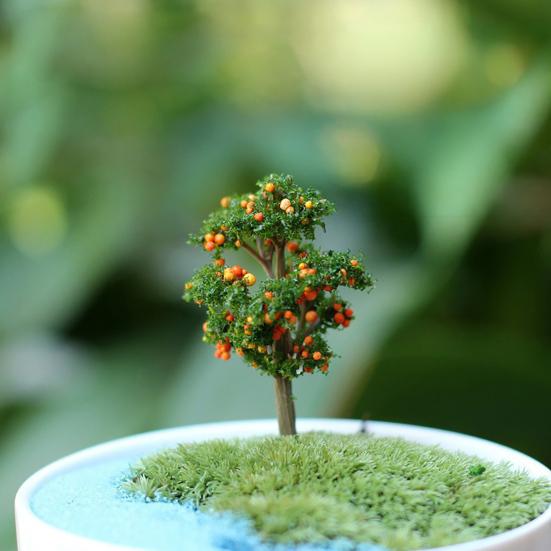 Model Trees DIY Micro Landscape Ornaments Decorative Miniature Blossom Trees for DIY Crafts And Moss Gardens