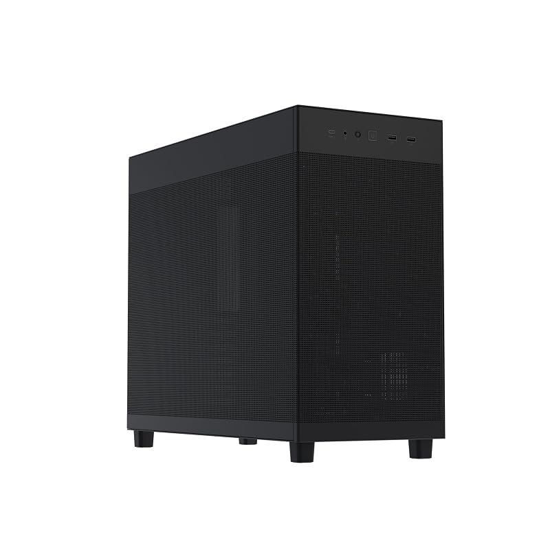 ASUS Prime AP303 ATX PC Case, supports graphics cards up to 360mm in length and ATX power supply units, mesh panel, PRIME AP303 MESH BLACK, domestic