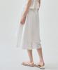 Deuloupisumeon Layered Shirred Long Flare Skirt [Ivory]