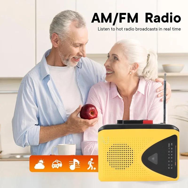 Player Portabil Casete - Înregistrează pe Casetă, Radio AM/FM, Stereo, cu Microfon, Difuzor și Jack 3.5mm