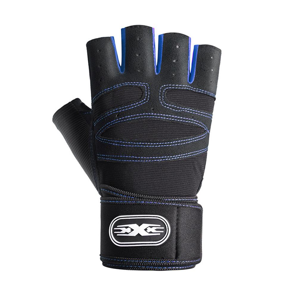Fitness Gloves for Men and Women Breathable Extended Wrist Guards Weight Lifting and Wiping Special Outdoor Sports Half Finger Riding Gloves