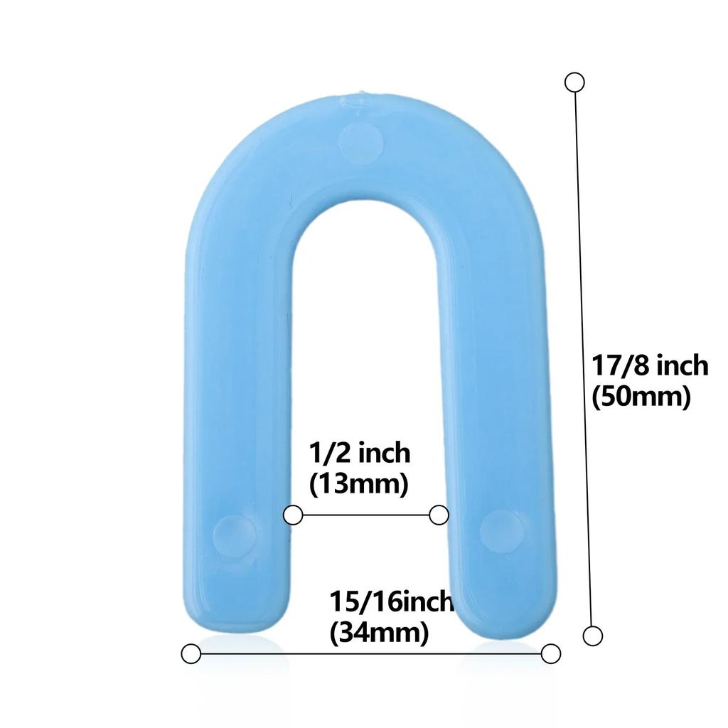 200pcs  U-Shaped Horseshoe Shims Tile Spacers PP Level Wedges Positioning Clips For Aligning Marble Granite Porcelain 1.7mm