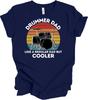 Drummer Dad T-Shirt Vintage Retro Sunset Drum Kit Musician Gift Funny Percussion