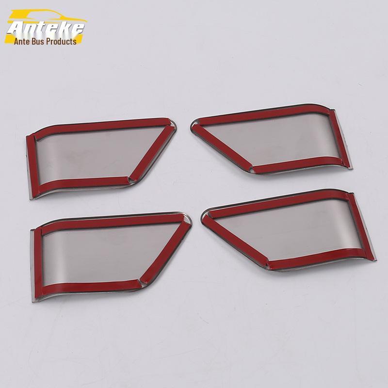 19-Piece Tiana Door Handle Bowl Protector - Stainless Steel, Anti-Scratch Decorative Panel Strip