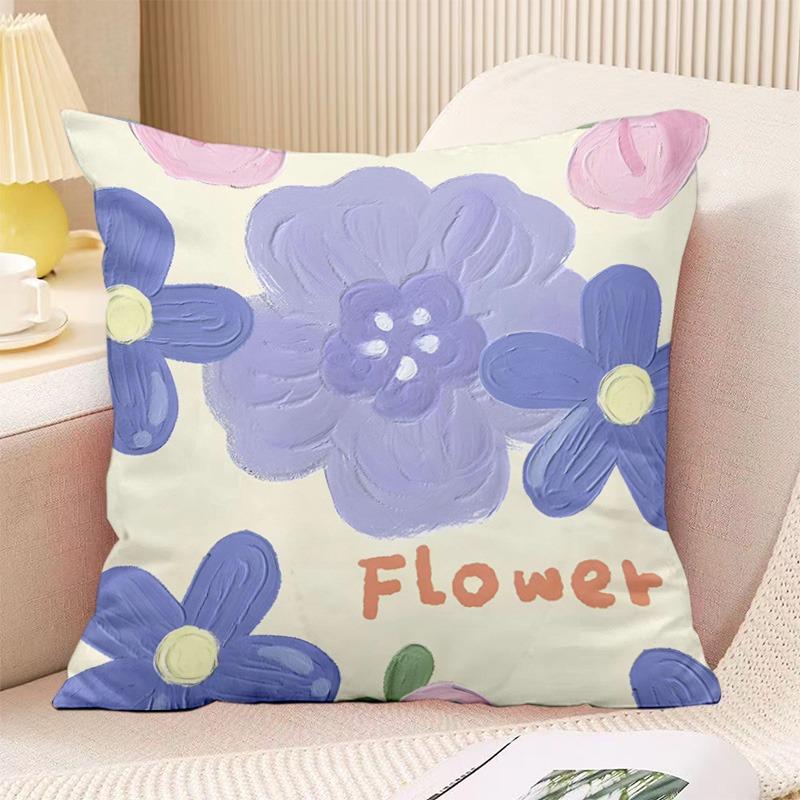 

Милая и свежая наволочка с цветочным узором, декоративная наволочка для гостиной, спальни, квадратная наволочка для подушки 40x40cm