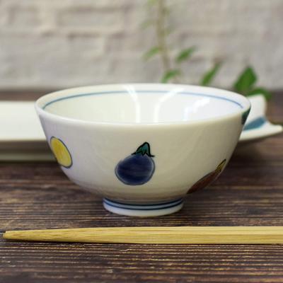 Waza No Kura Stylish Kutani Ware Rice Bowl Colorful Eggplant Ceramic Rice Bowl Brand Japanese Tableware Made In Japan Perfect Gift for and 88th