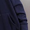 Felpa con cappuccio casual da uomo a tinta unita con stampa, maniche lunghe, pullover