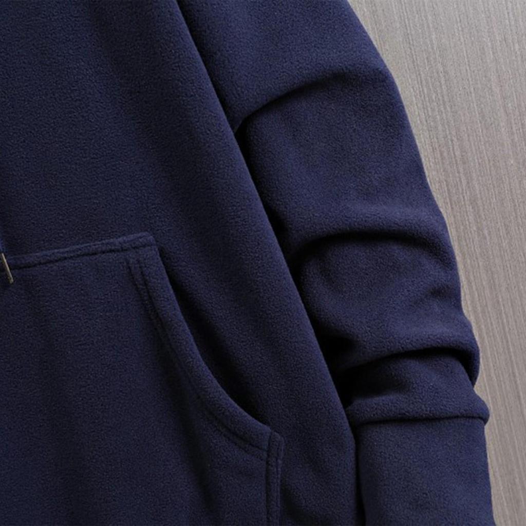 Felpa con cappuccio casual da uomo a tinta unita con stampa, maniche lunghe, pullover