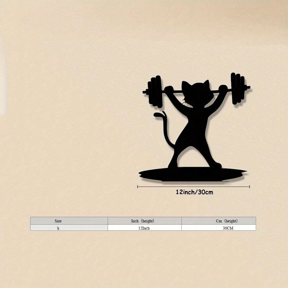 

Vintage Cast Iron Cat Wall Art Home Gym Decor Fitness Gift різнокольоровий