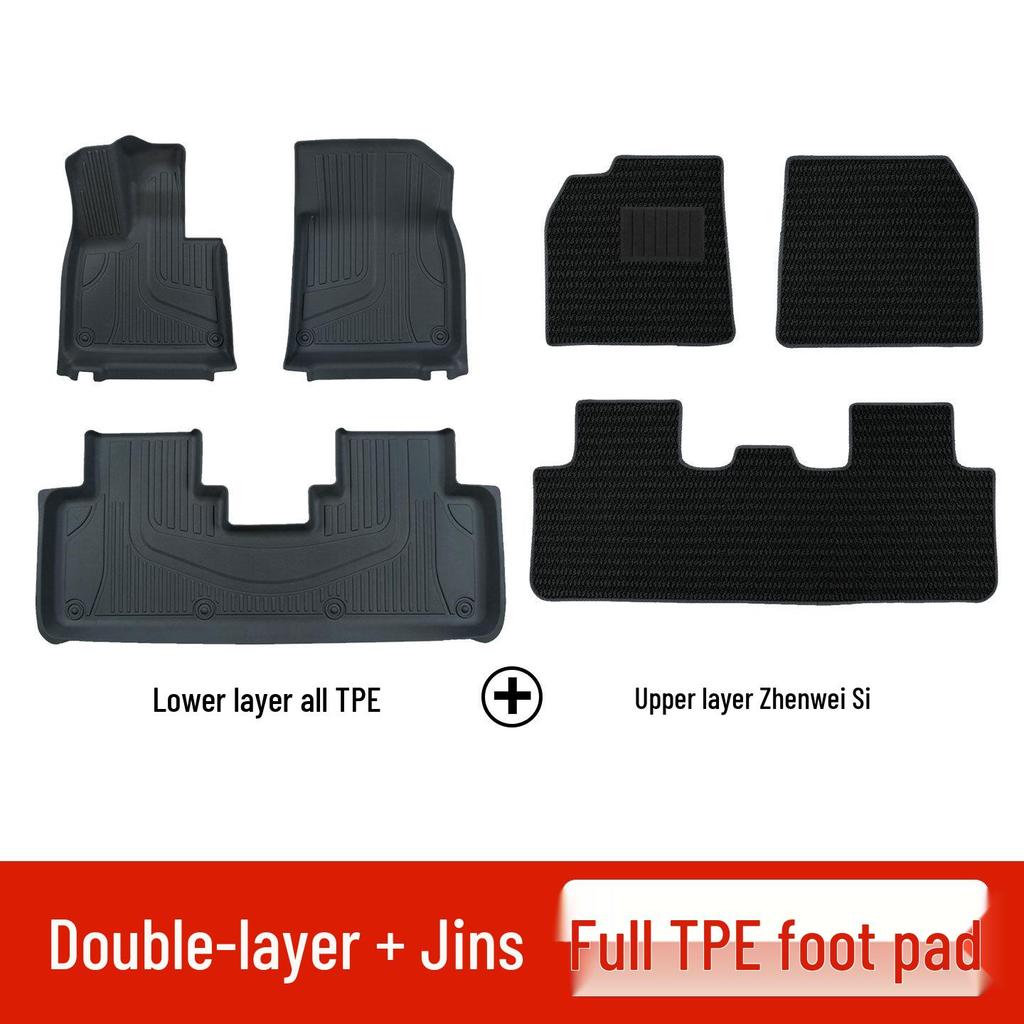 Perfect Fit TPE Eco-friendly Odorless Car Floor Mats for Ideal I6 - Double Layer, Wear-resistant Protection