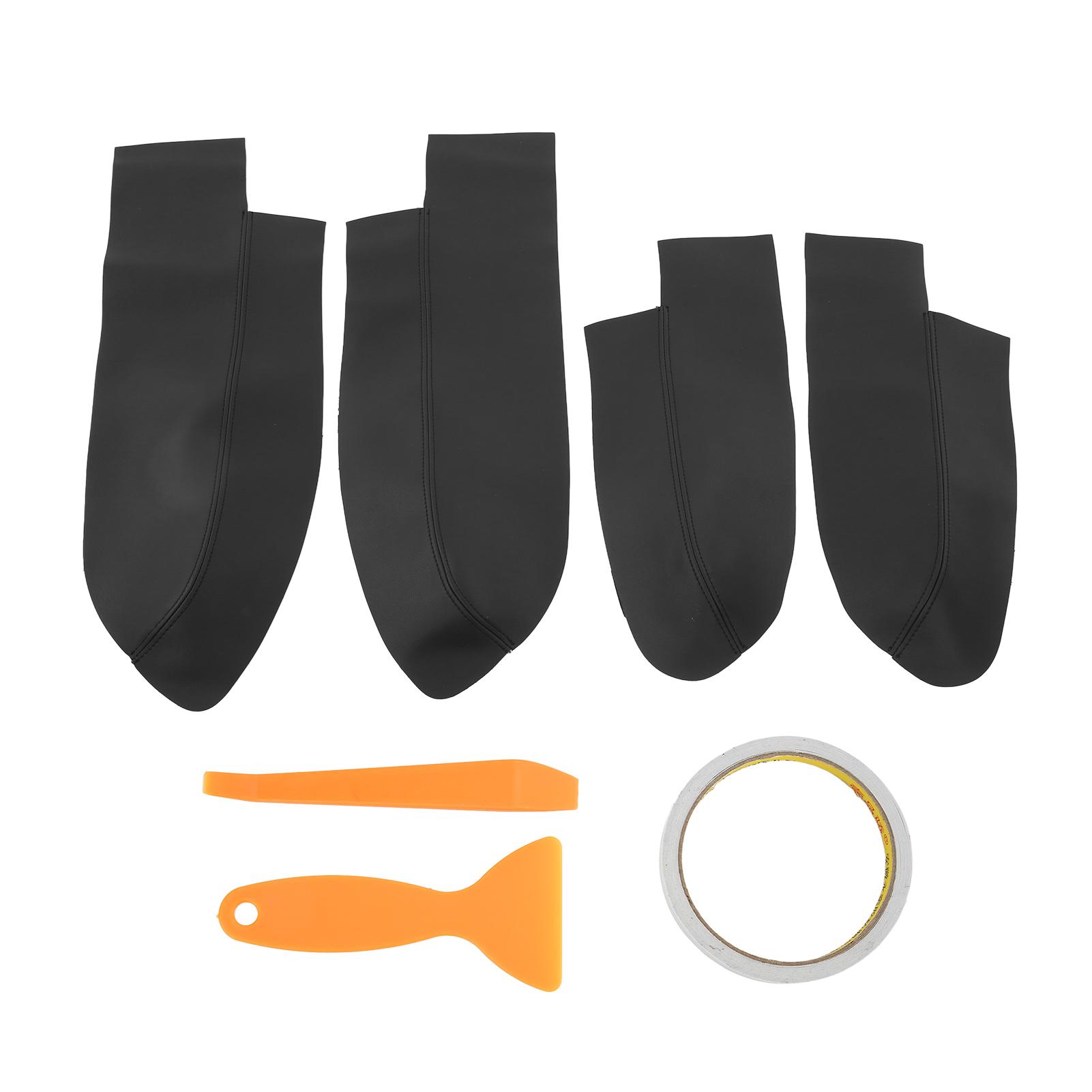 

4PcsCelsiusSet Car Front Rear Door Panel Armrest Cover Microfiber Leather Replacement for CRV 2007‑2011