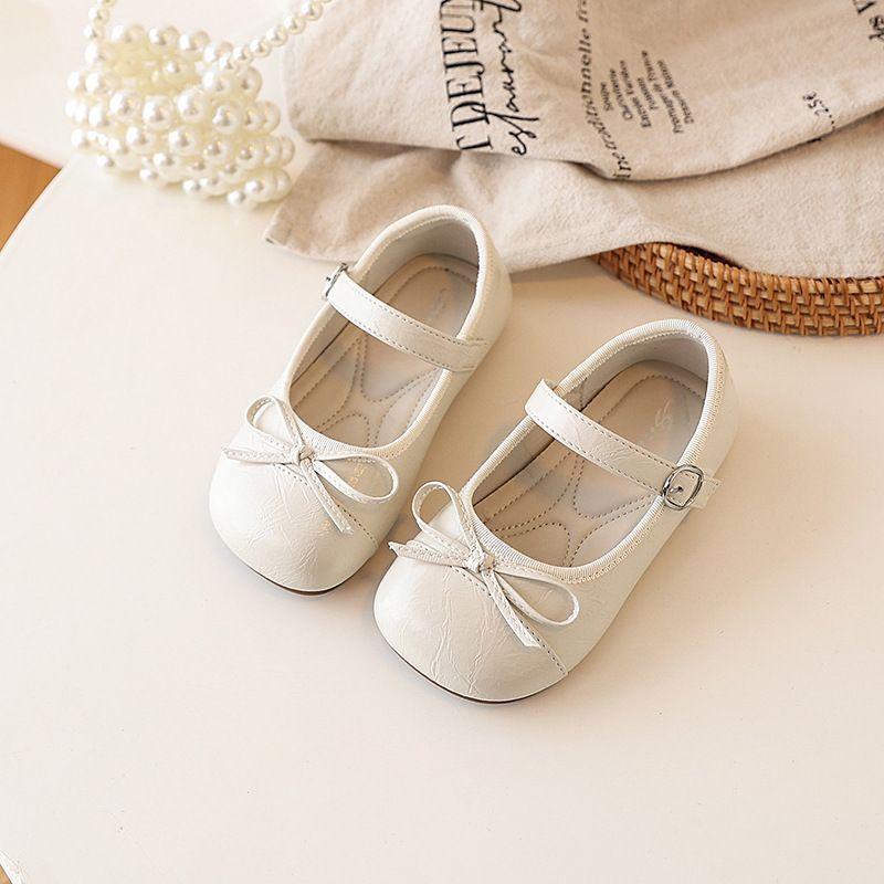 

Children s leather shoes, girls princess shoes2026New spring and autumn soft-soled performance shoes for little girls, non-slip single shoes for 16 бежевый