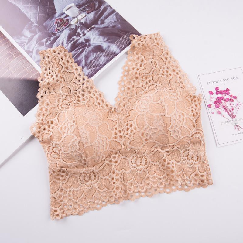 Breast wrap tube top women's summer thin lace beautiful back without steel ring underwear bra gathering sexy base sling vest