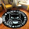 Kitchen Crystal Witch Round Area Rugs Indoor Circle Rug Halloween Entryway Doormat Floor Carpet for Bedroom Living Room Mat