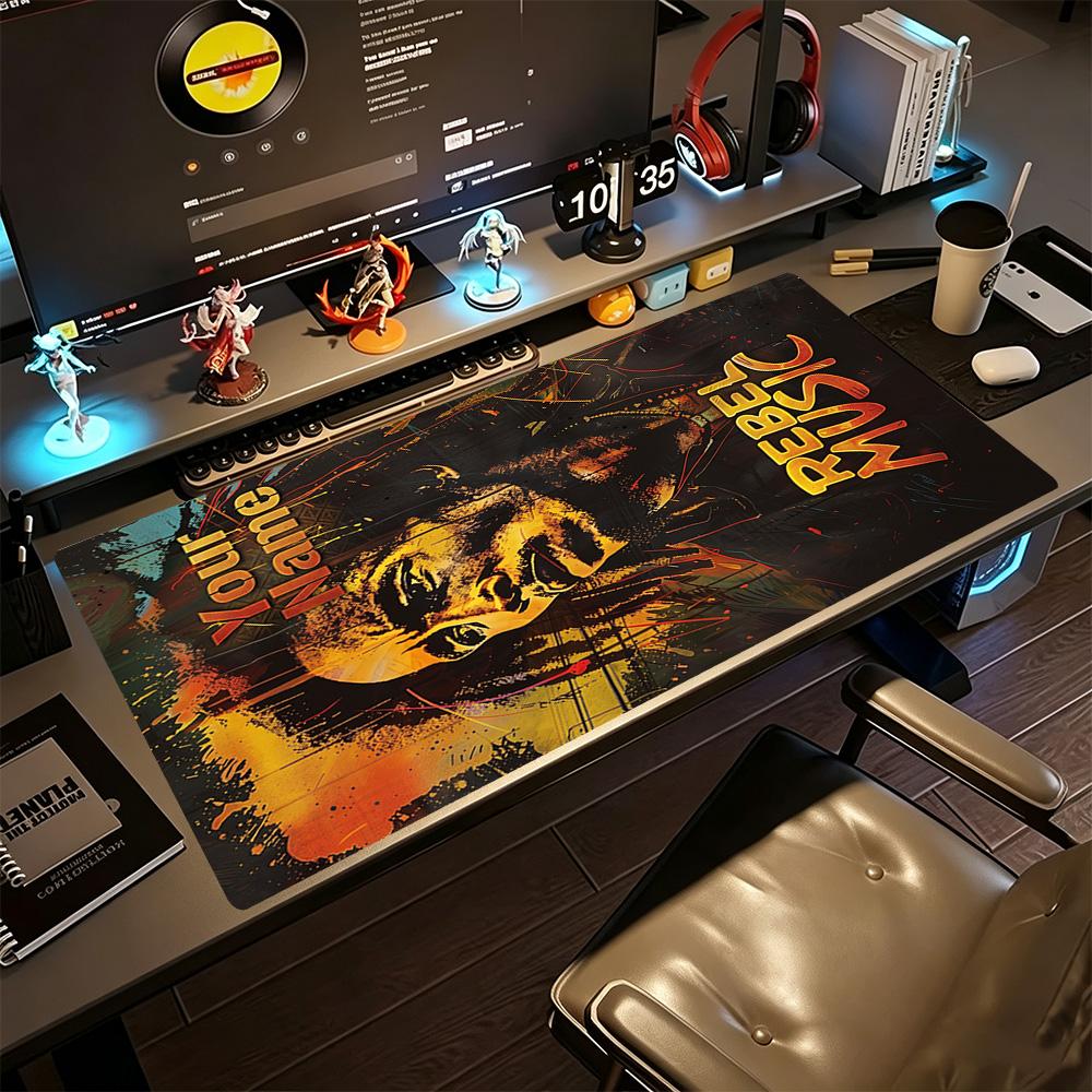 Bob Marley Personalized Name Mouse Pad Gamer Mousepad Office Mouse Mats Non-Slip Rubber Bottom Perfect for Office Laptop Gaming Setup