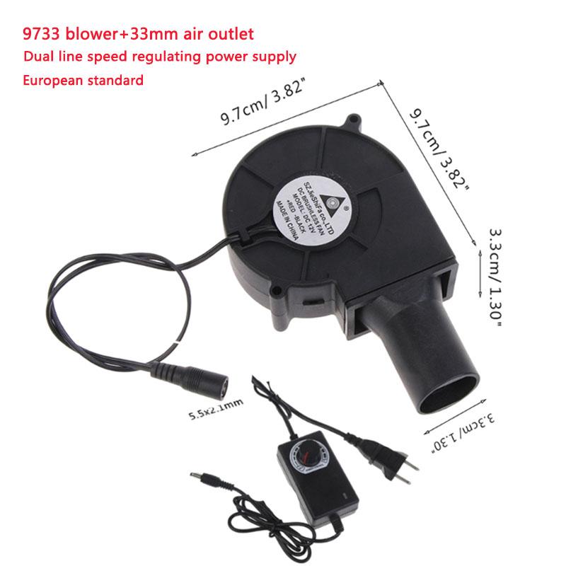 BBQ Air Blower Portable BBQ Fan Air Blower Handheld Barbecue Fan US/EU Plug