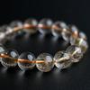 Eigado Rutilated Quartz 13mm 17cm Wrist Limited Natural Power Prayer Good Luck Feng Shui Bracelet, Stone, Circumference, One-of-a-Kind, Edition,