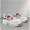 Fashion Autumn New Men's Work  Low-top Casual Shoes Korean Rivets Shoes Men White Breathable Plate Shoes Platform Non-slip Sneakers