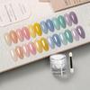 Iridescent Moonlight Pearl White Nail Powder 0.4g 1 Set Glossy Mirror Effect for Wedding Nail Art Design Decoration