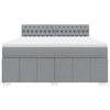 Vidaxl Letto Continentale Con Materasso, Grigio Chiaro, Tessuto, 180X200Cm