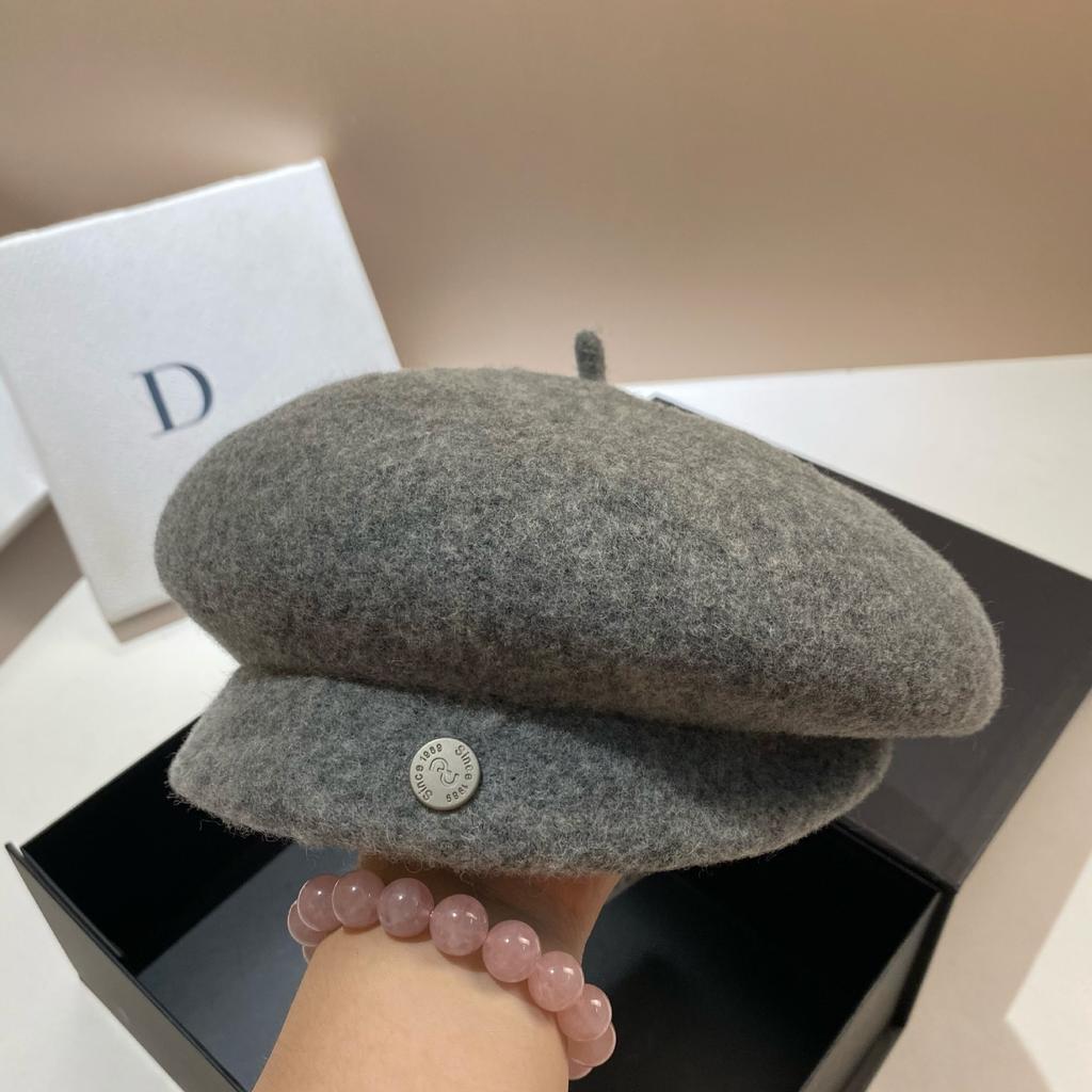 Warm Sun In Winter~ Japanese Sweet Retro Wool Beret High Quality Designer Irregular Painter Hat