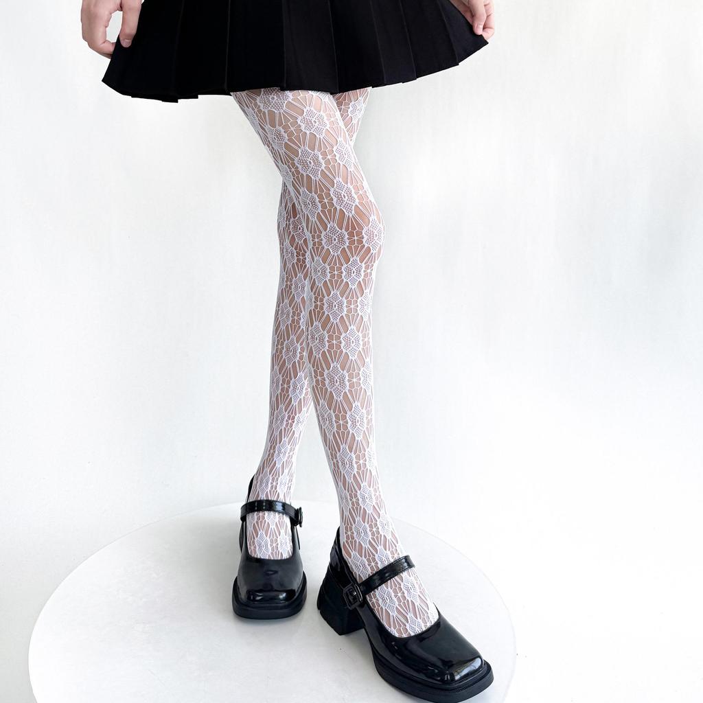 Trendy Summer Lace Floral Fishnet Tights