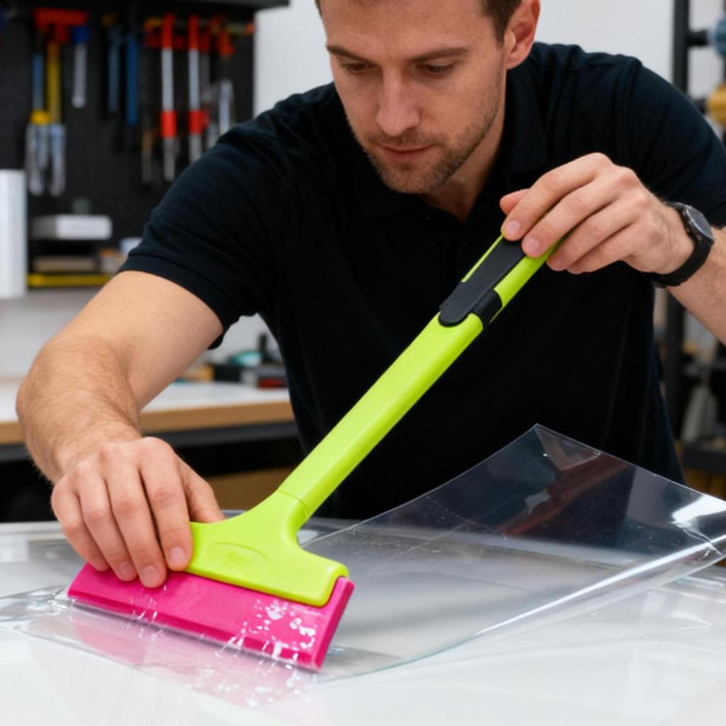 Windshield Tint Tool Ergonomic Extended Handle Gadget Long Handle Window Film Squeegee For Home Garage Vehicle Indoor Outdoor