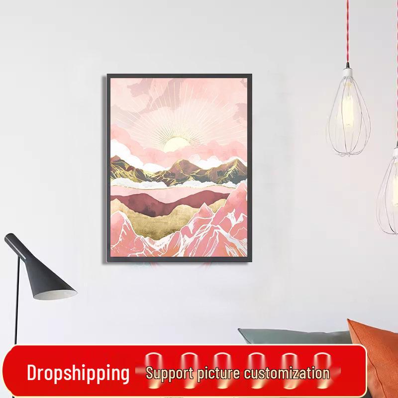 Popular DIY 5D Diamond Painting - Sunset Lake Natural Scenery, Full Drill Embroidery Kit