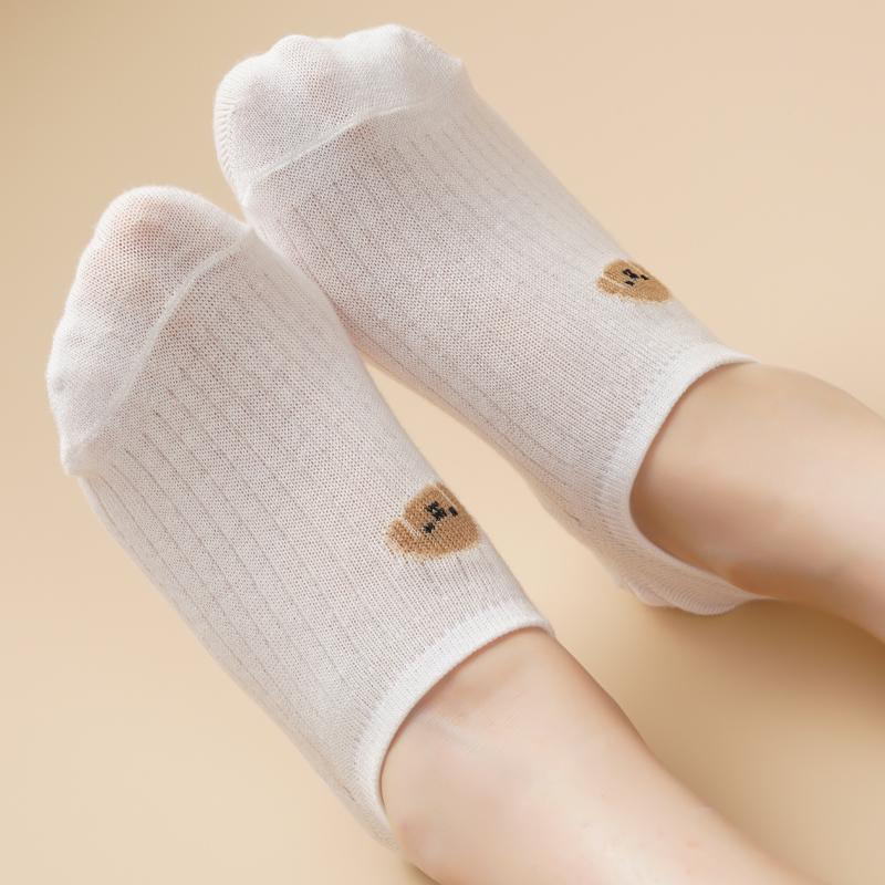 Women's Socks Fashion Summer Sock Low Tube Female White Solid Color Breathable Non Slip Invisible Socks