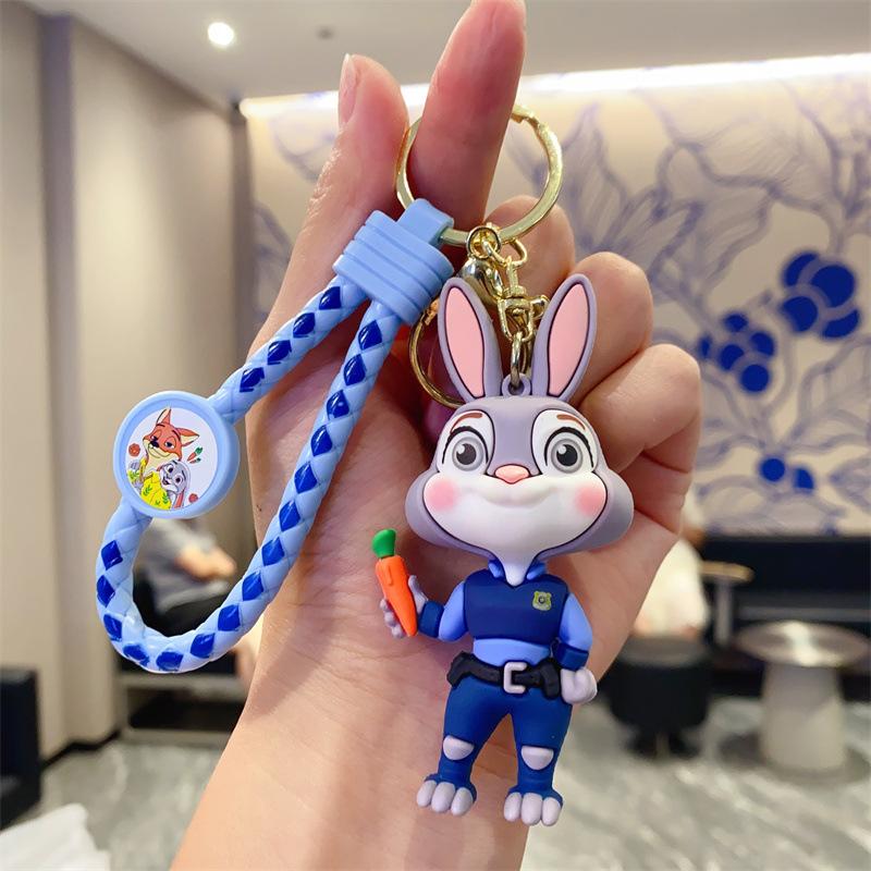 Crazy Zootopia Keychain Cartoon Doll Schoolbag Pendant Car Key Chain Pendant Small Gift