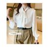 Fashionable and elegant chiffon shirt, spring and autumn 2026 new long-sleeved top for women